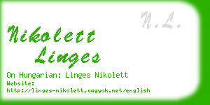 nikolett linges business card
